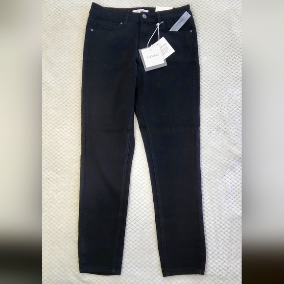 ELLEN TRACY WOMENS JEANS FLUID BLACK DENIM SIZE 10 NEW WITH TAGS - Picture 3 of 13